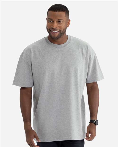 Next Level 7200 Heavyweight T-Shirt - Heather Grey - model front