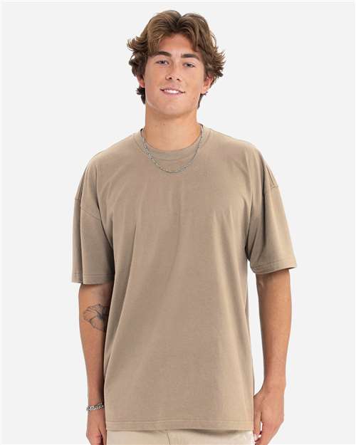 Next Level 7200 Heavyweight T-Shirt - Tan - model front