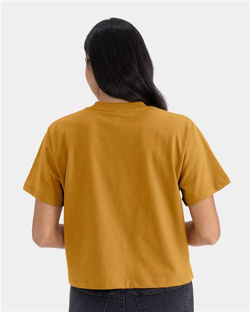 Next Level 7610 Women's Heavyweight Boxy T-Shirt - Antique Gold - model back