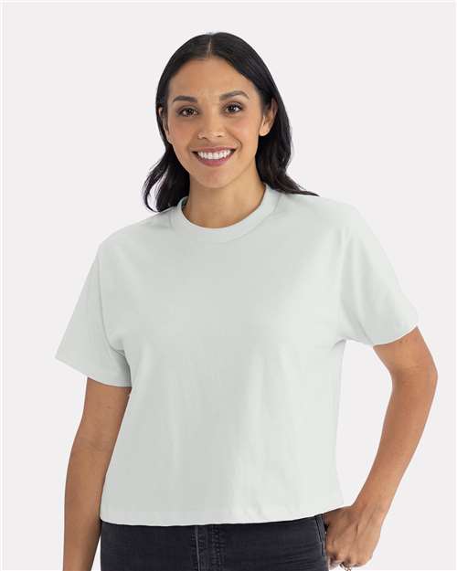 Next Level 7610 Women's Heavyweight Boxy T-Shirt - Bone - model front