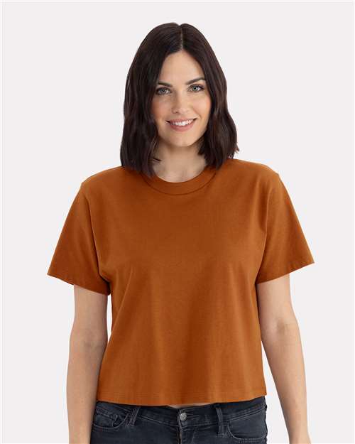 Next Level 7610 Women's Heavyweight Boxy T-Shirt - Clay - model front