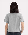 Next Level 7610 Women's Heavyweight Boxy T-Shirt - Heather Grey - model back
