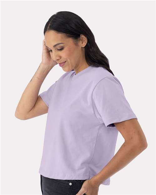 Next Level 7610 Women's Heavyweight Boxy T-Shirt - Lavender - model side