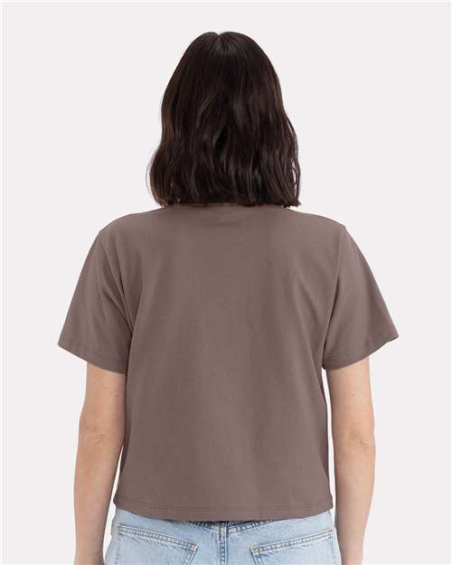 Next Level 7610 Women's Heavyweight Boxy T-Shirt - Shiitake - model back