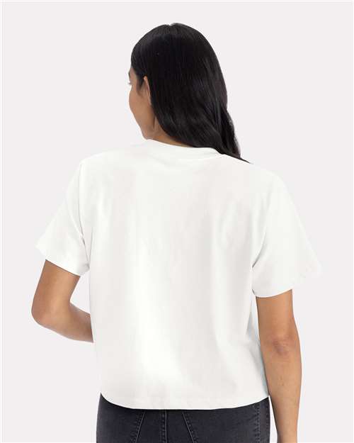 Next Level 7610 Women's Heavyweight Boxy T-Shirt - White - model back