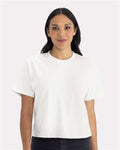 Next Level 7610 Women's Heavyweight Boxy T-Shirt - White - model front
