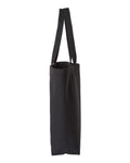 OAD OAD108R Jumbo Recycled Midweight Gusseted Canvas Tote - Recycled Black - side