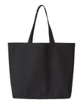 OAD OAD108R Jumbo Recycled Midweight Gusseted Canvas Tote - Recycled Black - front
