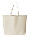 OAD OAD108R Jumbo Recycled Midweight Gusseted Canvas Tote - Recycled Natural - back