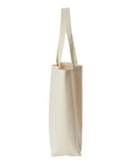 OAD OAD108R Jumbo Recycled Midweight Gusseted Canvas Tote - Recycled Natural - side