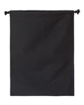 OAD OAD119R Double Cinch Recycled Canvas Shoe and Accessory Bag - Recycled Black - back