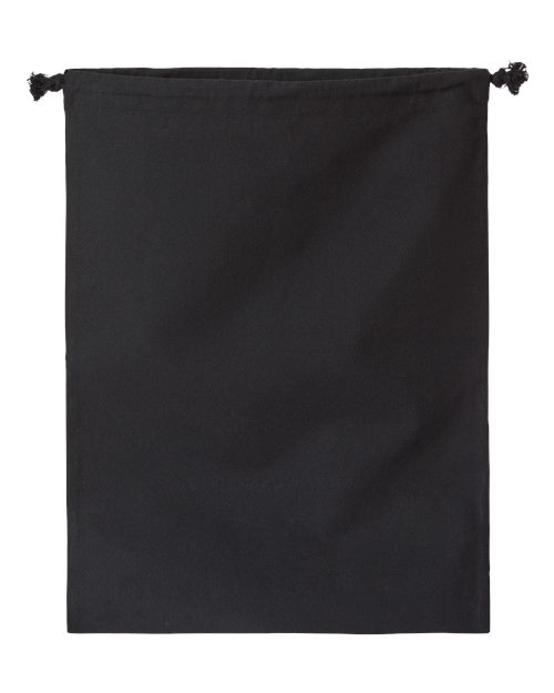 OAD OAD119R Double Cinch Recycled Canvas Shoe and Accessory Bag - Recycled Black - back