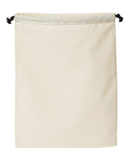 OAD OAD119R Double Cinch Recycled Canvas Shoe and Accessory Bag - Recycled Natural - back