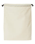 OAD OAD119R Double Cinch Recycled Canvas Shoe and Accessory Bag - Recycled Natural - front