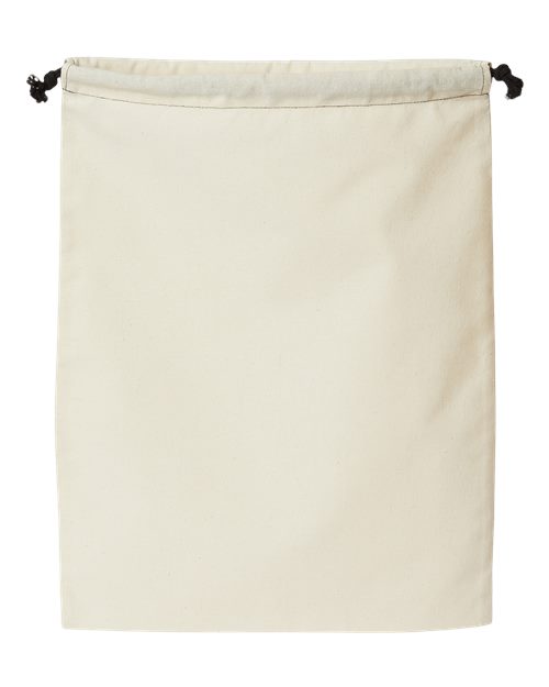 OAD OAD119R Double Cinch Recycled Canvas Shoe and Accessory Bag - Recycled Natural - front