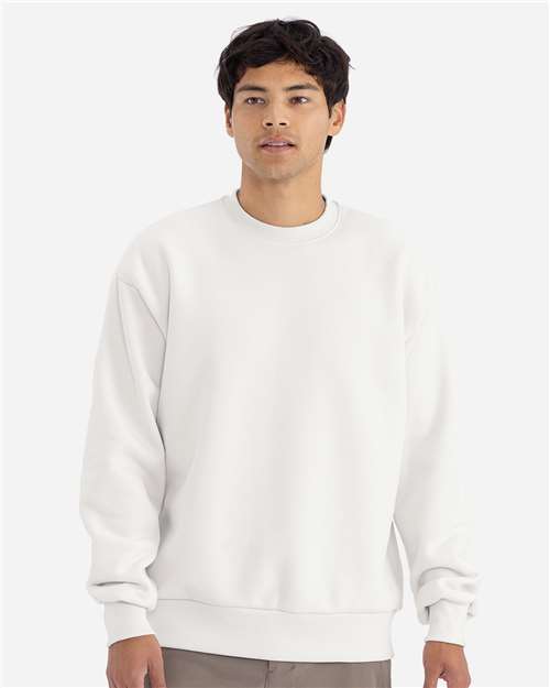 Next Level 9007 Unisex Heavyweight Crewneck Sweatshirt - Bone - model front