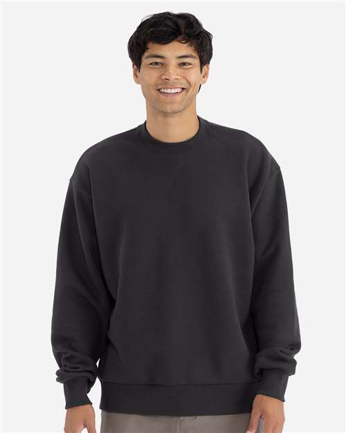 Next Level 9007 Unisex Heavyweight Crewneck Sweatshirt - Graphite Black - model front
