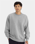 Next Level 9007 Unisex Heavyweight Crewneck Sweatshirt - Heather Grey - front