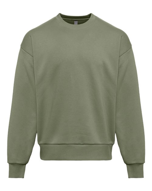 Next Level 9007 Unisex Heavyweight Crewneck Sweatshirt - Light Olive - front