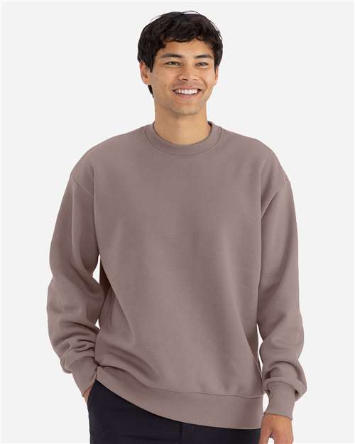 Next Level 9007 Unisex Heavyweight Crewneck Sweatshirt - Shiitake - model front