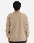 Next Level 9007 Unisex Heavyweight Crewneck Sweatshirt - Tan - model back