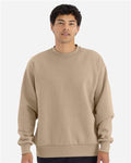 Next Level 9007 Unisex Heavyweight Crewneck Sweatshirt - Tan - model front