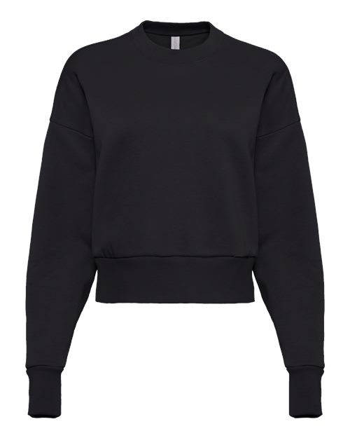 Next Level 9087 Women's Heavyweight Crewneck Sweatshirt - Black - front