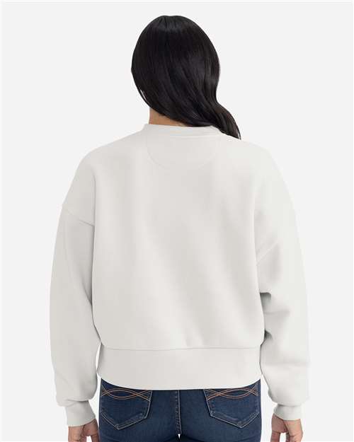 Next Level 9087 Women's Heavyweight Crewneck Sweatshirt - Bone - model back