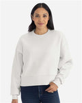Next Level 9087 Women's Heavyweight Crewneck Sweatshirt - Bone - model front
