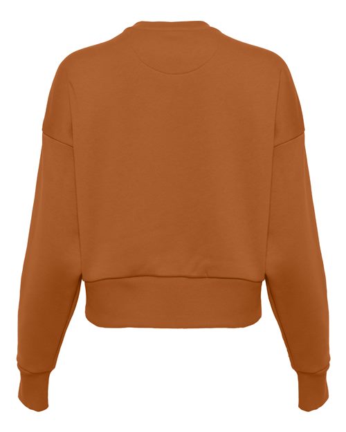 Next Level 9087 Women's Heavyweight Crewneck Sweatshirt - Clay - back