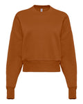 Next Level 9087 Women's Heavyweight Crewneck Sweatshirt - Clay - front