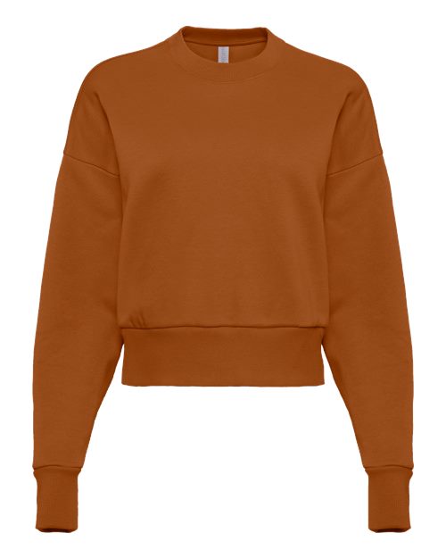 Next Level 9087 Women's Heavyweight Crewneck Sweatshirt - Clay - front