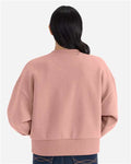 Next Level 9087 Women's Heavyweight Crewneck Sweatshirt - Desert Pink - model back