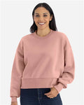 Next Level 9087 Women's Heavyweight Crewneck Sweatshirt - Desert Pink - model front