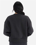 Next Level 9087 Women's Heavyweight Crewneck Sweatshirt - Graphite Black - model back