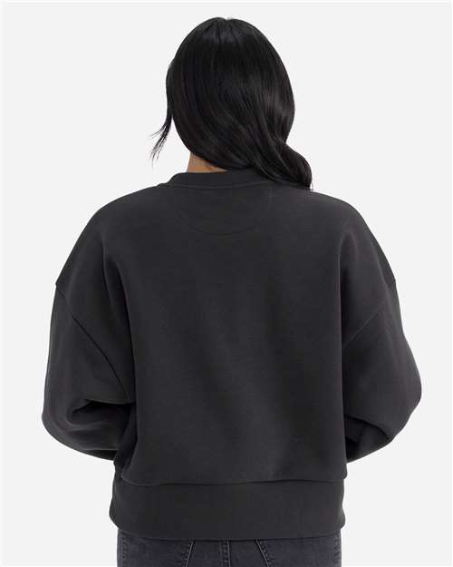 Next Level 9087 Women's Heavyweight Crewneck Sweatshirt - Graphite Black - model back