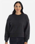 Next Level 9087 Women's Heavyweight Crewneck Sweatshirt - Graphite Black - model front