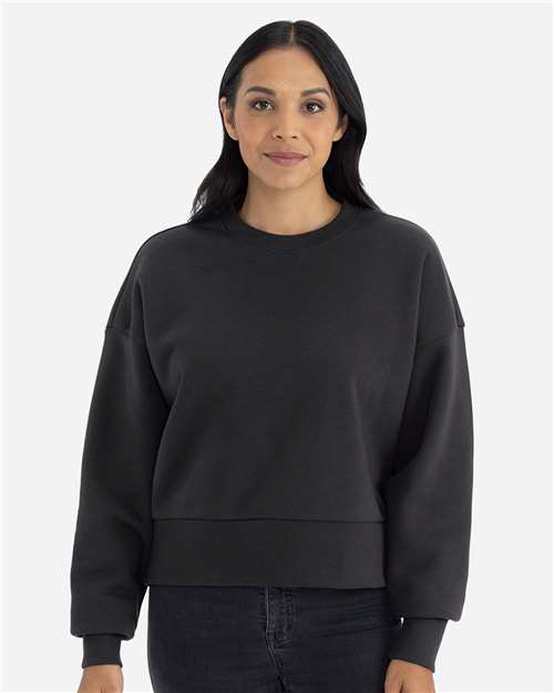 Next Level 9087 Women's Heavyweight Crewneck Sweatshirt - Graphite Black - model front