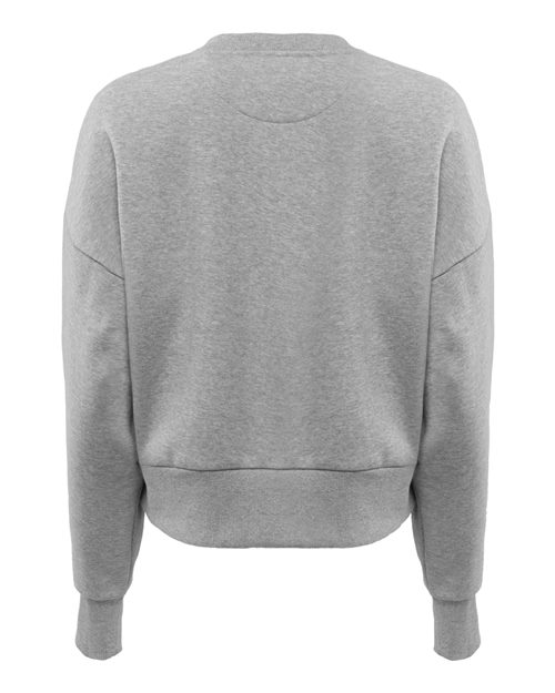 Next Level 9087 Women's Heavyweight Crewneck Sweatshirt - Heather Grey - back