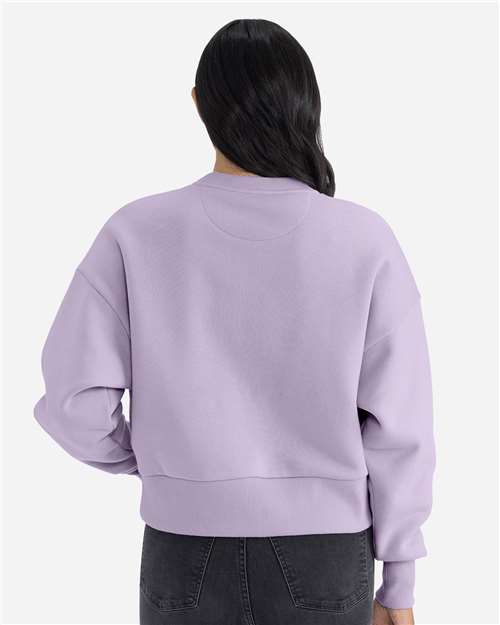 Next Level 9087 Women's Heavyweight Crewneck Sweatshirt - Lavender - model back