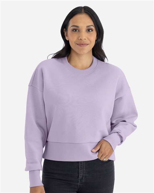 Next Level 9087 Women's Heavyweight Crewneck Sweatshirt - Lavender - model front
