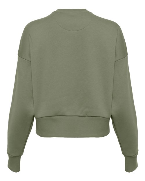 Next Level 9087 Women's Heavyweight Crewneck Sweatshirt - Light Olive - back