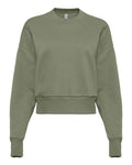Next Level 9087 Women's Heavyweight Crewneck Sweatshirt - Light Olive - front