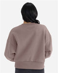 Next Level 9087 Women's Heavyweight Crewneck Sweatshirt - Shiitake - model back