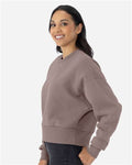 Next Level 9087 Women's Heavyweight Crewneck Sweatshirt - Shiitake - model side