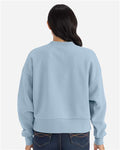 Next Level 9087 Women's Heavyweight Crewneck Sweatshirt - Stonewash Denim - model back