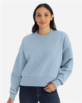 Next Level 9087 Women's Heavyweight Crewneck Sweatshirt - Stonewash Denim - model front
