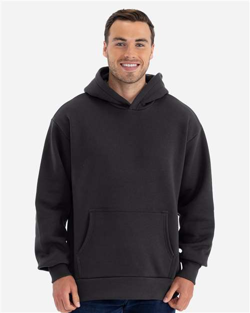 Next Level 9307 Unisex Heavyweight Fleece Hoodie Sweatshirt - Graphite Black - model front