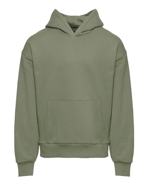 Next Level 9307 Unisex Heavyweight Fleece Hoodie Sweatshirt - Light Olive - front