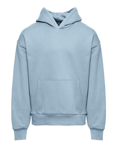 Next Level 9307 Unisex Heavyweight Fleece Hoodie Sweatshirt - Stonewash Denim - front